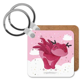 Flying Dyno, Μπρελόκ Ξύλινο τετράγωνο MDF