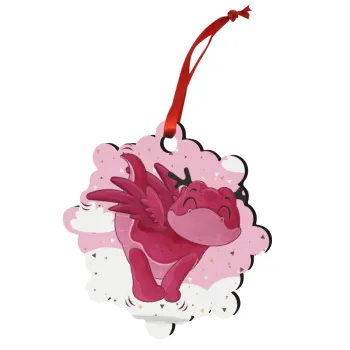 Flying Dyno, Στολίδι Χριστουγεννιάτικο στολίδι snowflake ξύλινο 7.5cm