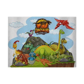 Dinosaur's world, Επιφάνεια κοπής γυάλινη (38x28cm)