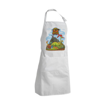 Dinosaur's world, Adult Chef Apron (with sliders and 2 pockets)