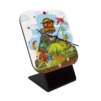 Dinosaur's world, Quartz Wooden table clock with hands (10cm)