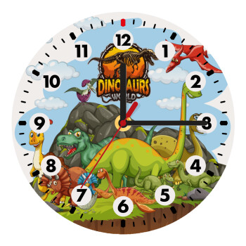 Dinosaur's world, Wooden wall clock (20cm)