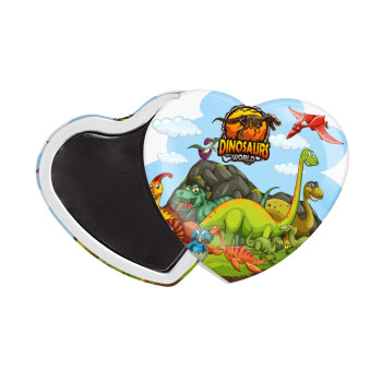 Dinosaur's world, Μαγνητάκι καρδιά (57x52mm)