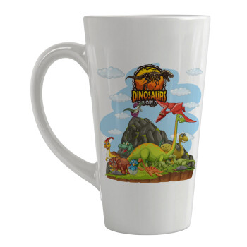 Dinosaur's world, Κούπα κωνική Latte Μεγάλη, κεραμική, 450ml