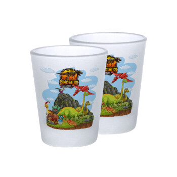 Dinosaur's world, Σφηνοπότηρα γυάλινα 45ml του πάγου (2 τεμάχια)