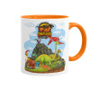 Mug colored orange, ceramic, 330ml