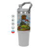 GREY color, 890ml (30oz) stainless Steel Tumbler with Handle