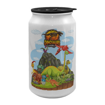 Dinosaur's world, Κούπα ταξιδιού μεταλλική με καπάκι (tin-can) 500ml