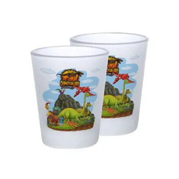 Dinosaur's world, Σφηνοπότηρα γυάλινα 45ml του πάγου (2 τεμάχια)