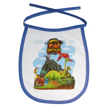 Dinosaur's world, Σαλιάρα μωρού αλέκιαστη με κορδόνι Μπλε