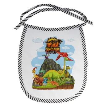 Dinosaur's world, Σαλιάρα μωρού αλέκιαστη με κορδόνι Μαύρη