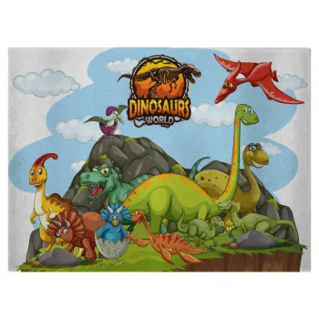 Dinosaur's world, Επιφάνεια κοπής γυάλινη (38x28cm)