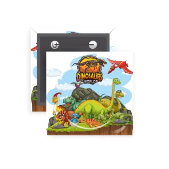 Dinosaur's world, Κονκάρδα παραμάνα τετράγωνη 5x5cm