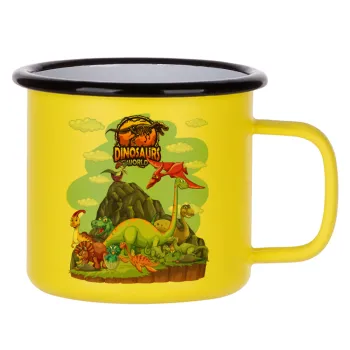 Dinosaur's world, Metallic enamel MATT Yellow cup 360ml