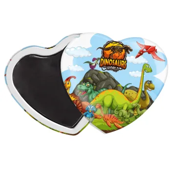 Dinosaur's world, Μαγνητάκι καρδιά (57x52mm)