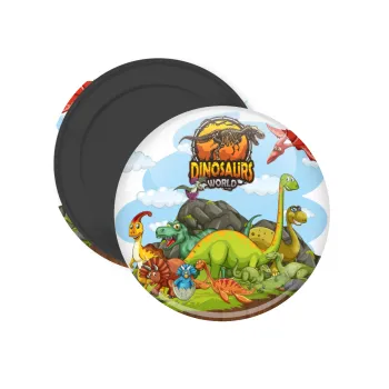 Dinosaur's world, Μαγνητάκι ψυγείου στρογγυλό διάστασης 5cm