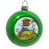 Green Christmas tree ornament bauble 8cm