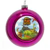 Purple Christmas tree ornament bauble 8cm