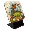 Quartz Table clock in natural wood (10cm)
