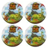 SET of 4 round wooden coasters (9cm)
