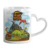 Mug heart handle, ceramic, 330ml