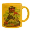Ceramic coffee mug yellow, 330ml