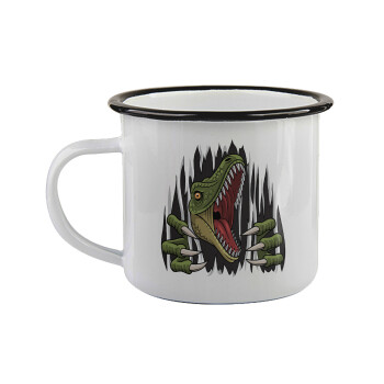 Dinosaur scratch, Κούπα εμαγιέ με μαύρο χείλος 360ml