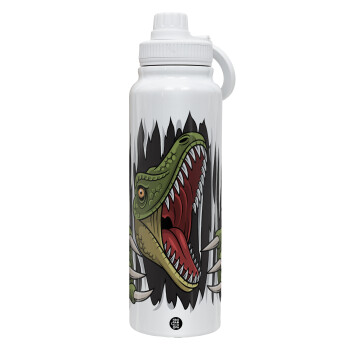 Dinosaur scratch, 1L Stainless Steel Thermal Bottle with Phone Holder & Double Wall Insulation