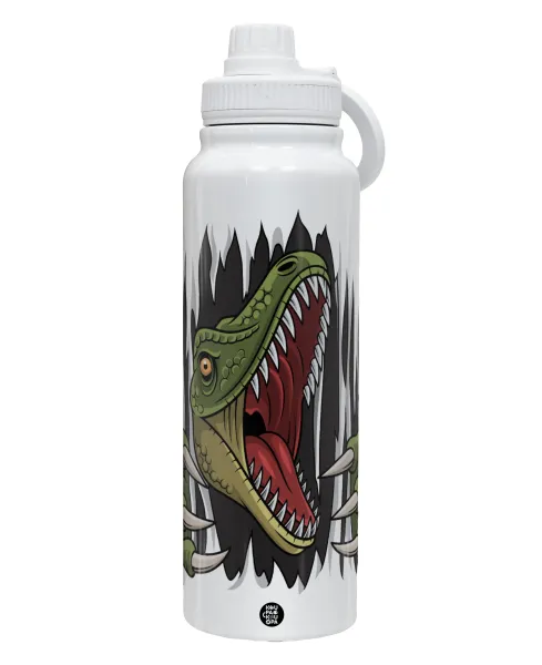Dinosaur scratch — 1L Stainless Steel Thermal Bottle with Phone Holder & Double Wall Insulation