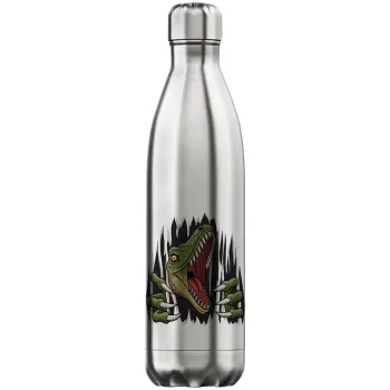 Dinosaur scratch, Μεταλλικό παγούρι θερμός Inox (Stainless steel), διπλού τοιχώματος, 750ml
