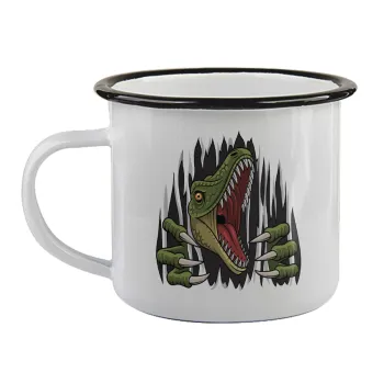 Dinosaur scratch, Κούπα εμαγιέ με μαύρο χείλος 360ml