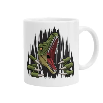 Dinosaur scratch, Ceramic coffee mug, 330ml