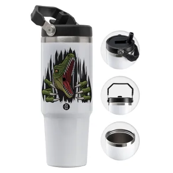 Dinosaur scratch, Θερμός Ανοξείδωτο 30oz με χερούλι