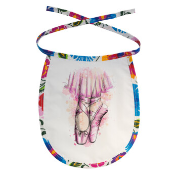 Ballerina shoes, Σαλιάρα μωρού αλέκιαστη με κορδόνι Χρωματιστή