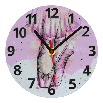 Ballerina shoes, Ρολόι τοίχου γυάλινο (20cm)