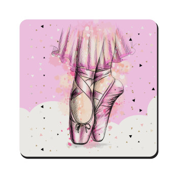 Ballerina shoes, Τετράγωνο μαγνητάκι ξύλινο 9x9cm