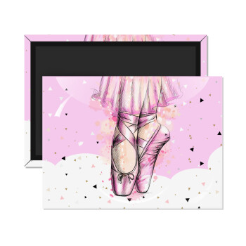 Ballerina shoes, Ορθογώνιο μαγνητάκι ψυγείου διάστασης 9x6cm