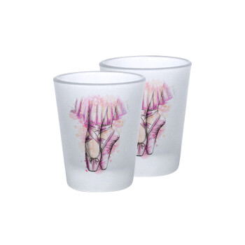 Ballerina shoes, Σφηνοπότηρα γυάλινα 45ml του πάγου (2 τεμάχια)