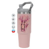 Pink color, 890ml (30oz) stainless Steel Tumbler with Handle