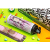 Easter candle,Travel Tumbler 2 Lids, with metal straw & cleaning brush & aromatic flat candle (30cm) (PINK)