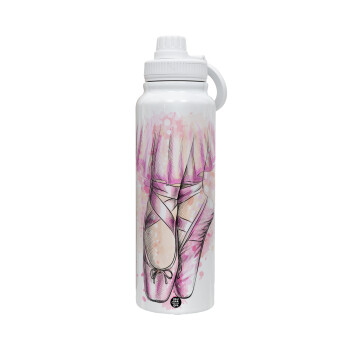 Ballerina shoes, 1L Stainless Steel Thermal Bottle with Phone Holder & Double Wall Insulation
