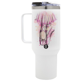 Ballerina shoes, Mega Stainless steel Tumbler with lid, double wall 1,2L