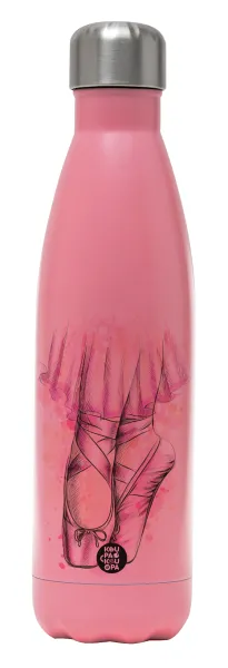 Ballerina shoes — Metal mug thermos Pink Mat (Stainless steel), double wall, 500ml