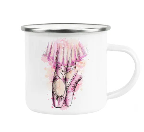 Ballerina shoes — Metallic enamel cup white 360ml
