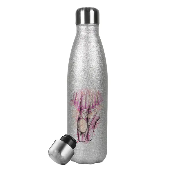 Ballerina shoes — Glitter Aσημένιο (500ml)