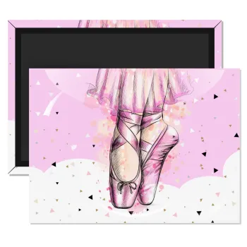 Ballerina shoes, Ορθογώνιο μαγνητάκι ψυγείου διάστασης 9x6cm