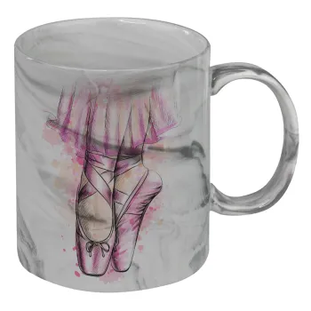 Ballerina shoes, Κούπα κεραμική, marble style (μάρμαρο), 330ml