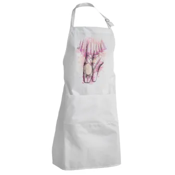Ballerina shoes, Adult Chef Apron (with sliders and 2 pockets)
