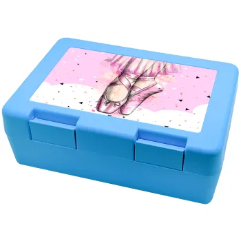 Ballerina shoes, Children's cookie container LIGHT BLUE 185x128x65mm (BPA free plastic)