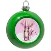 Green Christmas tree ornament bauble 8cm